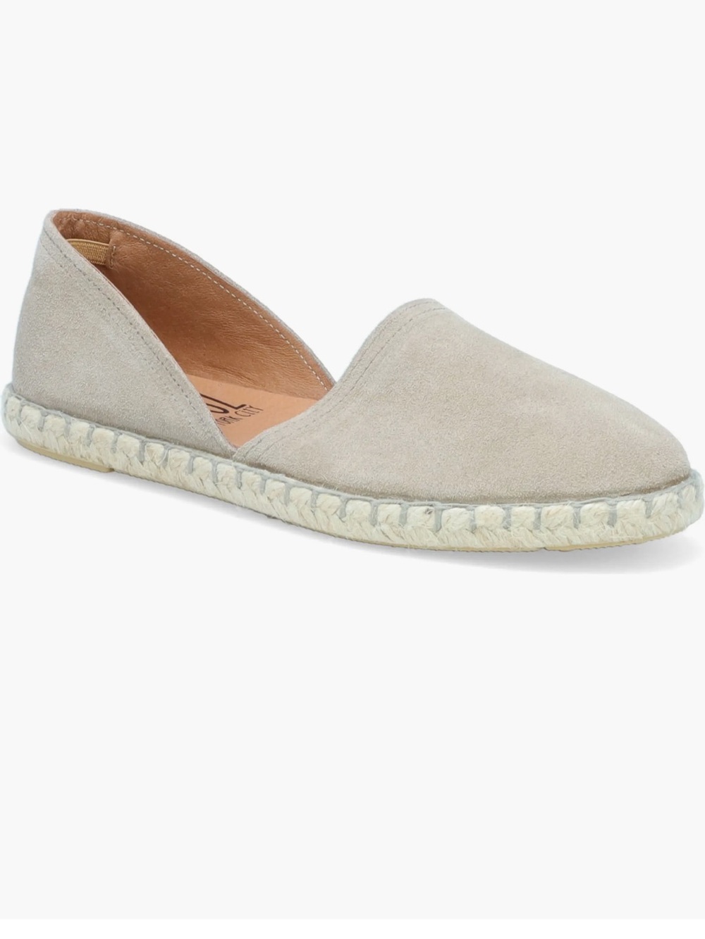Verbenas Women’s Suede Espadrille Flats - Light Gray